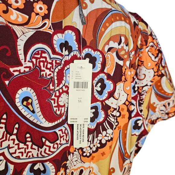 Anthropologie The Somerset Maxi Dress, Short Sleeve, V-Neck, Tiered, Smocked, XL - Picture 3 of 8